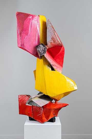 2023 Passenger, red & yellow cardboard sculpture