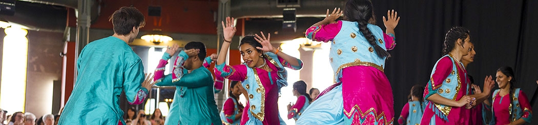 The Bhangra Dance Team performing at the Nott Memorial