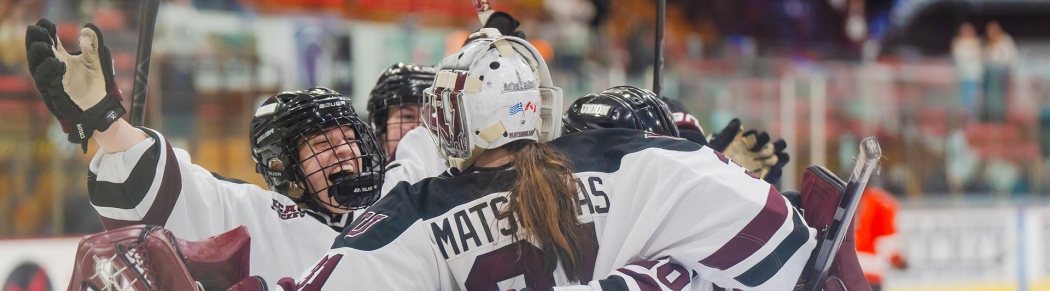 The Garnet Chargers celebrate their 4-0 win over RIT Oct. 4, 2024.