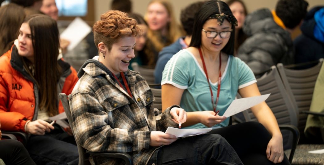 group of students in a classroom