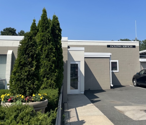 The front of the Facilities Services building at Union College