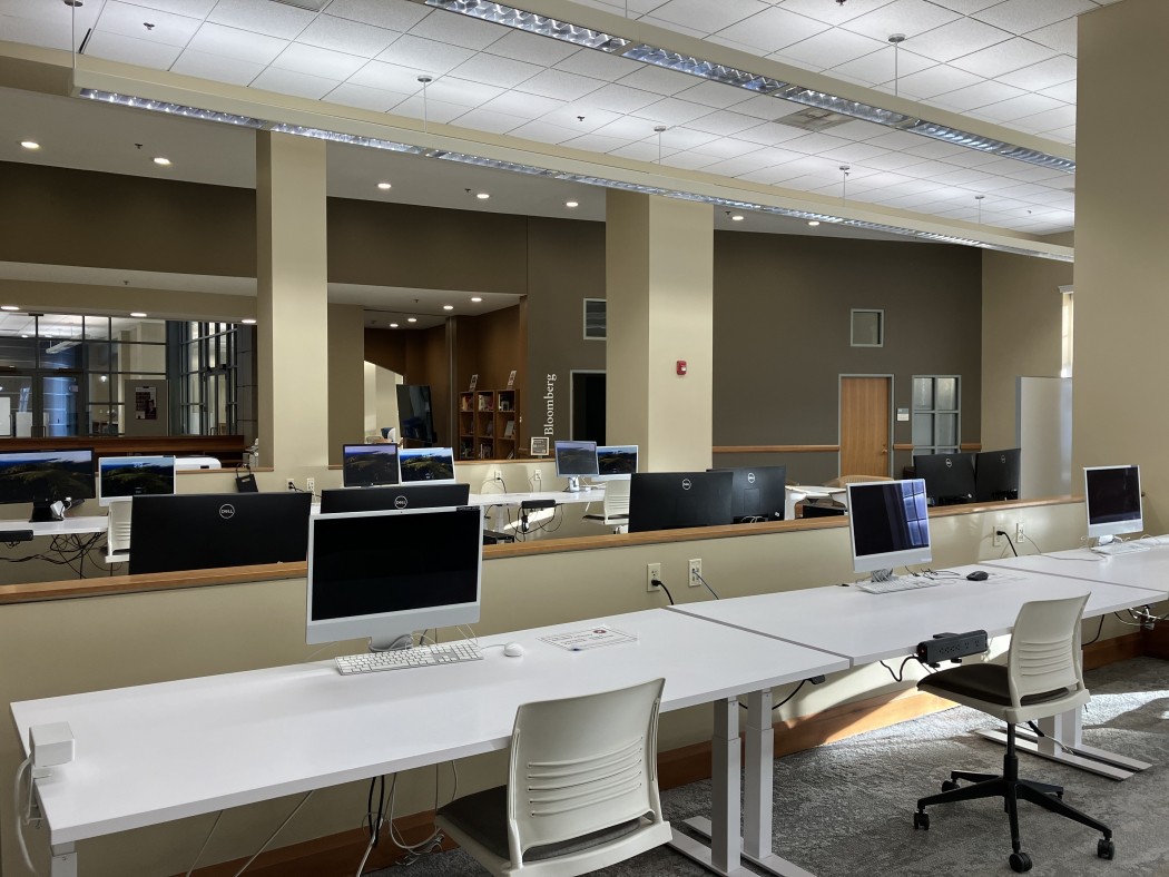 Schaffer Library commons work station computers