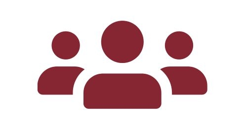 three graphic silhouettes of individuals