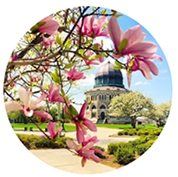 A spring view of the Nott Memorial