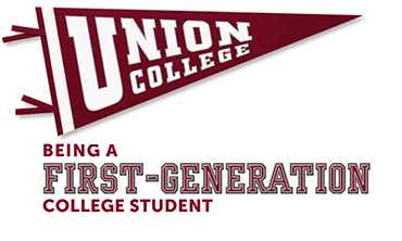 An image that reads being a first generation college student